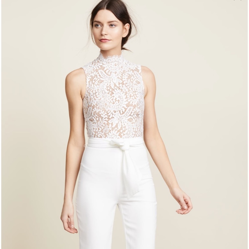 Misha Collection Josie Jumpsuit, White, Size 0